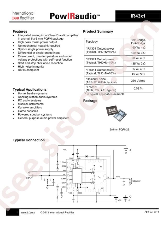 IR4301MTRPBF