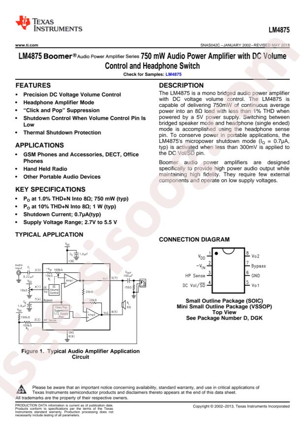 LM4875MM/NOPB