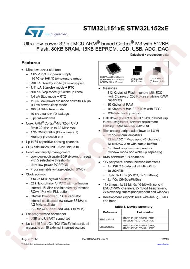 STM32L152RET6