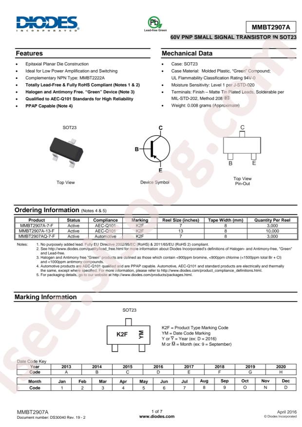 MMBT2907A-7-F