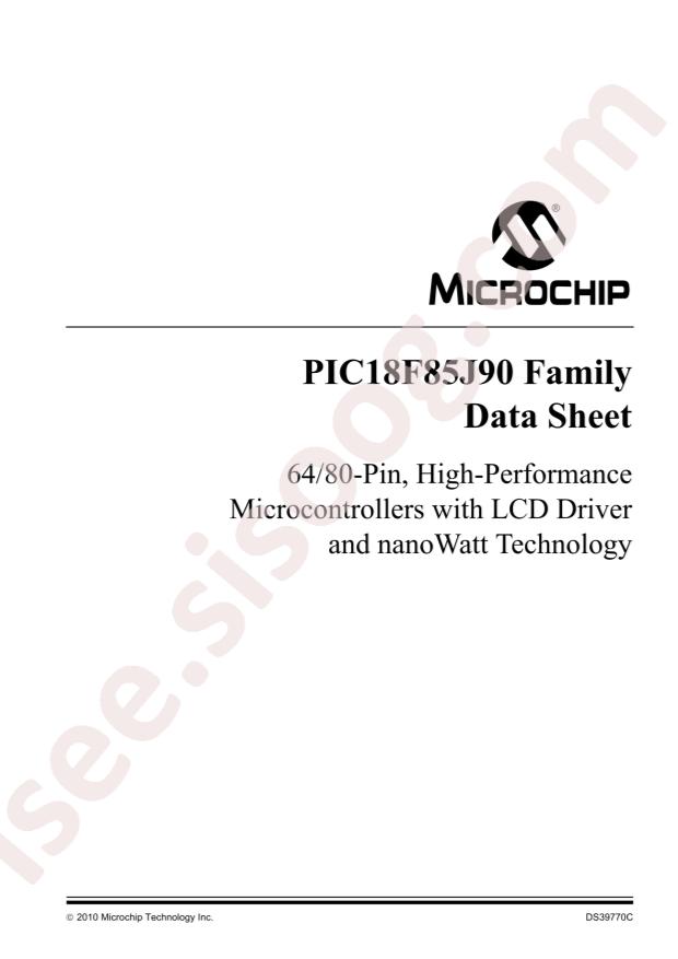 PIC18F85J90-I/PT
