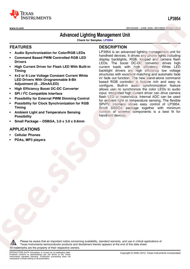 LP3954RL/NOPB