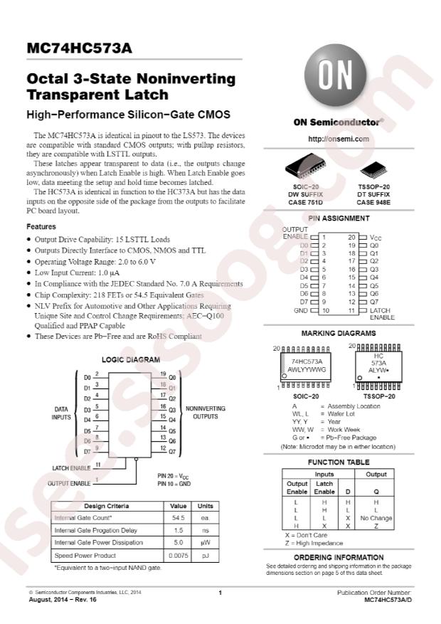 MC74HC573ADWG