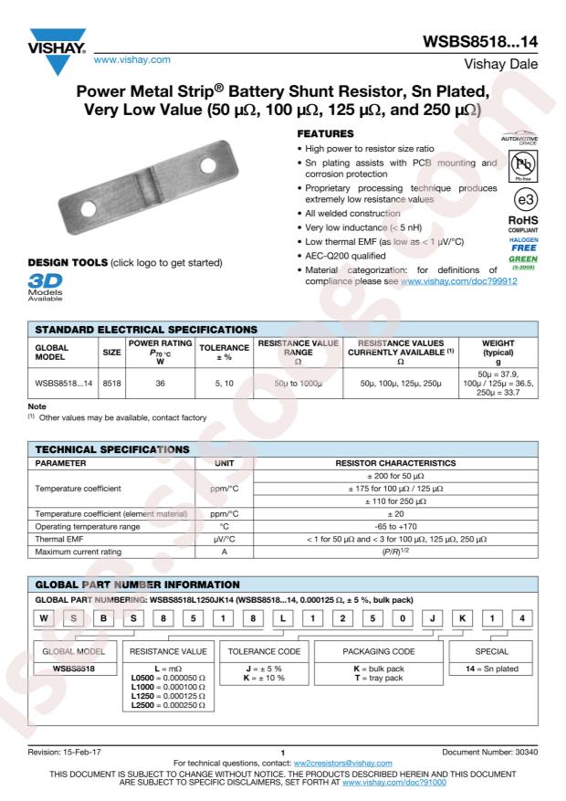 WSBS8518L1000JK14