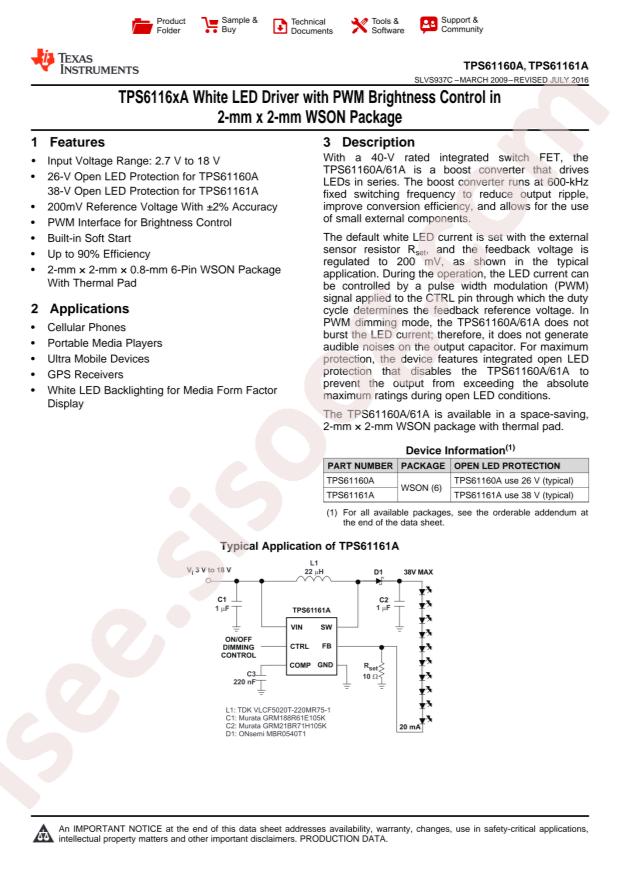 TPS61160ADRVR