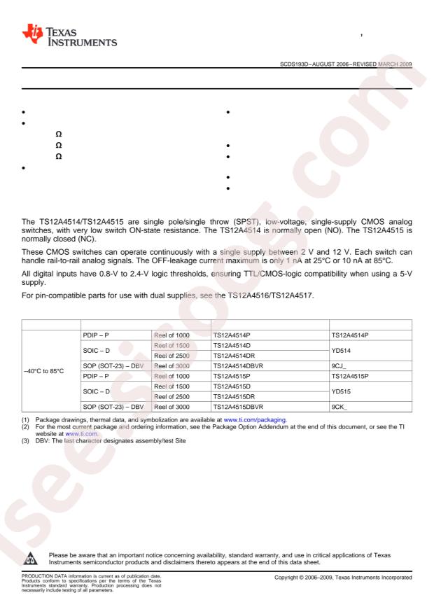TS12A4515DBVR