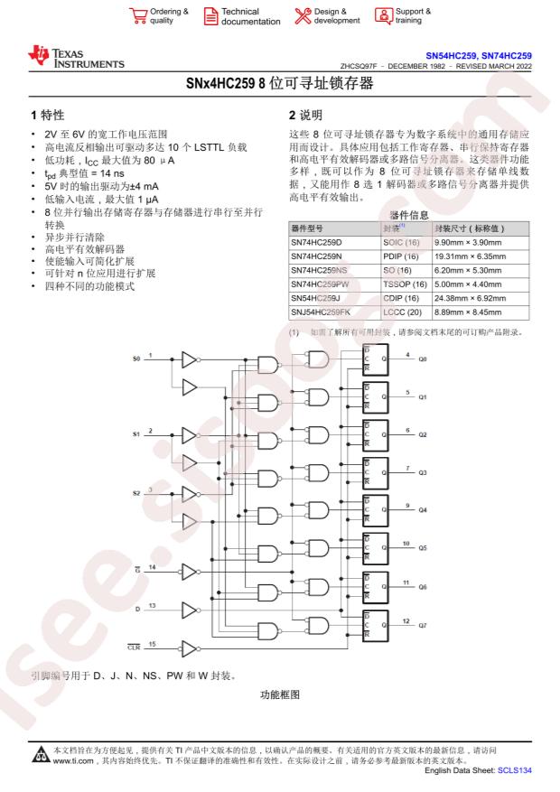 SN74HC259DRG4
