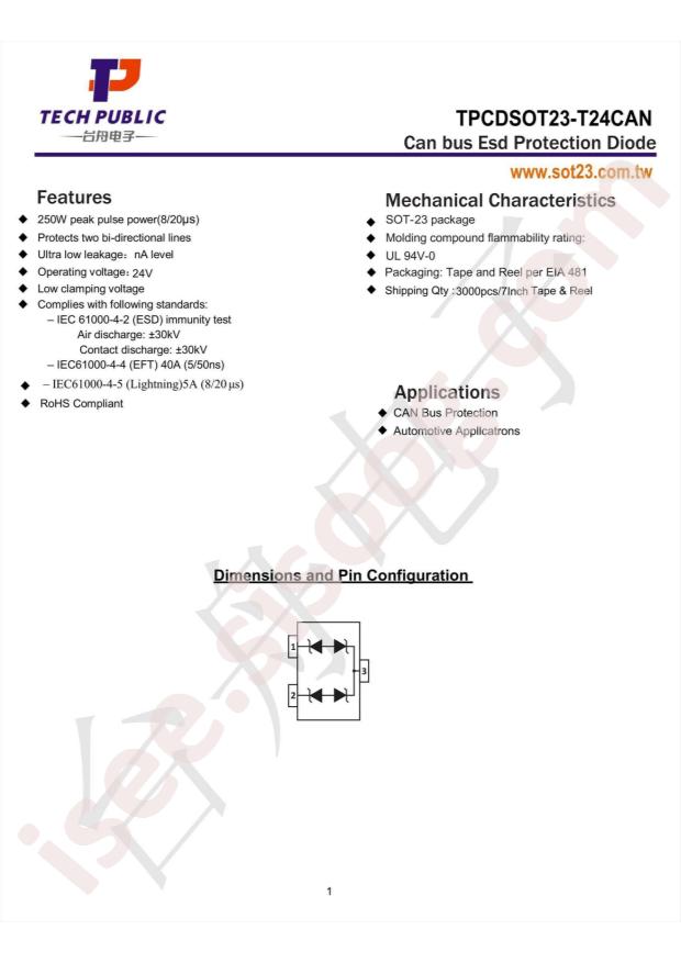 TPCDSOT23-T24CAN