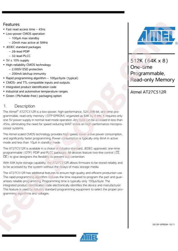 AT27C512R-70JU