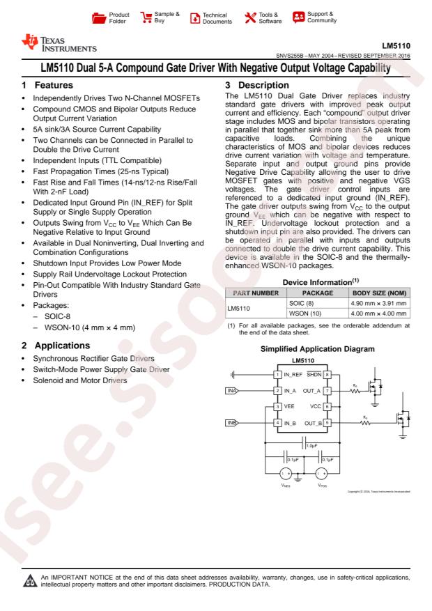 LM5110-1SDX/NOPB