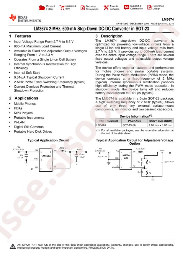 LM3674MFX-1.8/NOPB