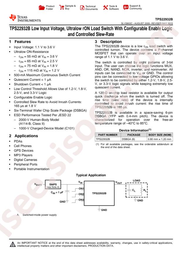 TPS22932BYFPR