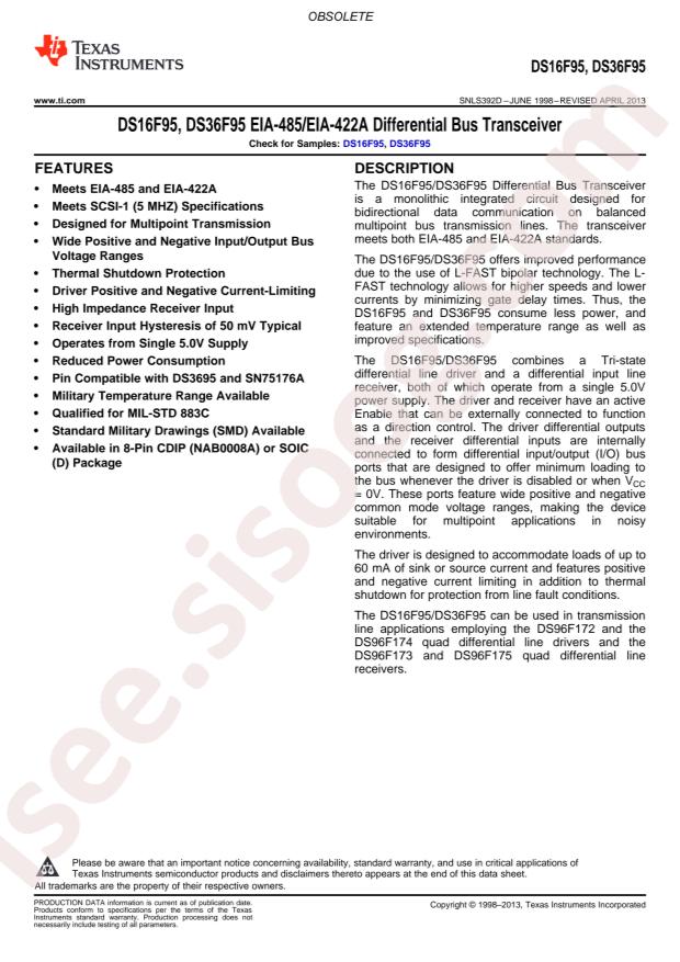 DS16F95 MDA