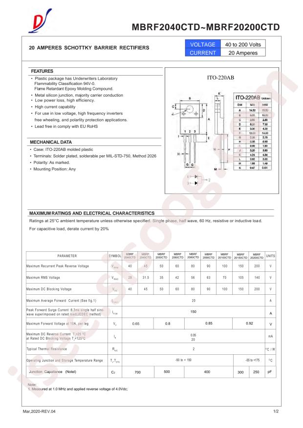 MBRF20200CTD