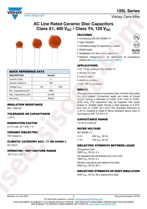 VISHAY 125LD20-R