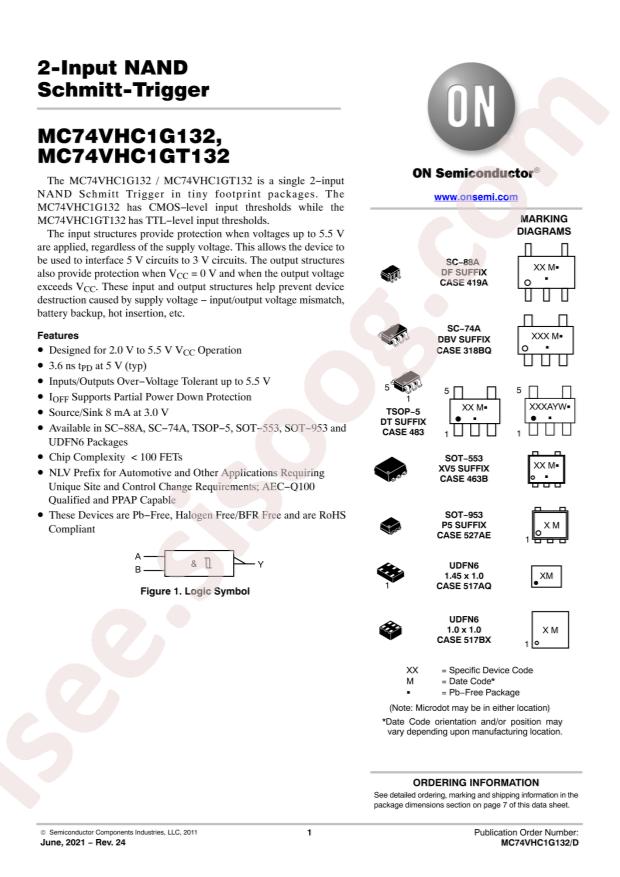 M74VHC1G132DFT2G