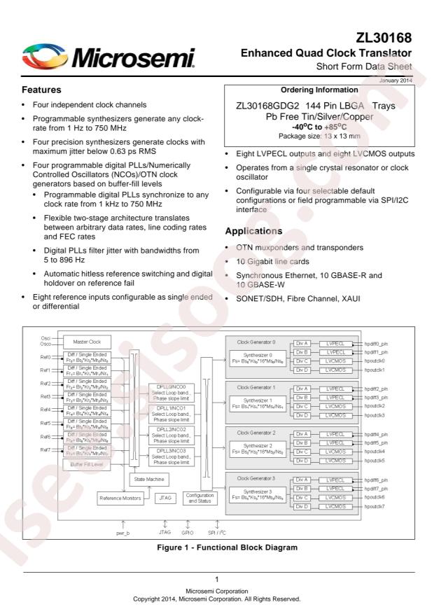 ZL30168GDG2