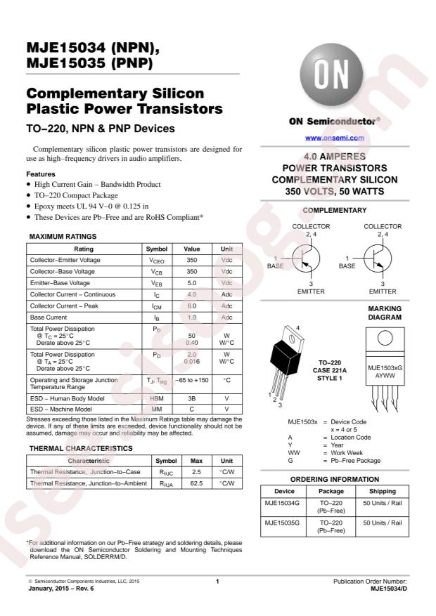 MJE15035G