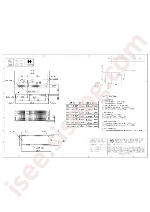 PCI-E-H56-52P