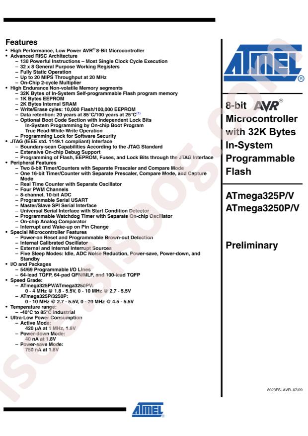 ATMEGA325P-20AU