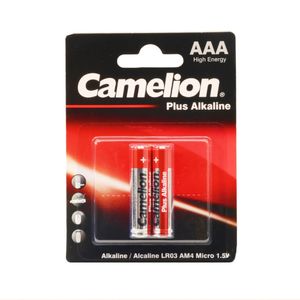 باتری نیم قلمی آلکالاین دوتایی مارک CAMELION پک Plus Alkaline