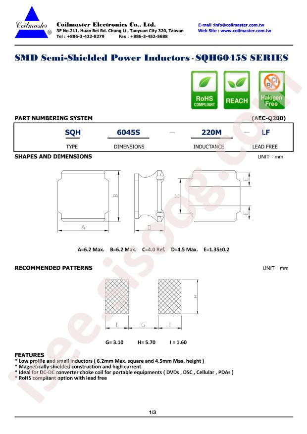 SQH6045S-4R5M-LF