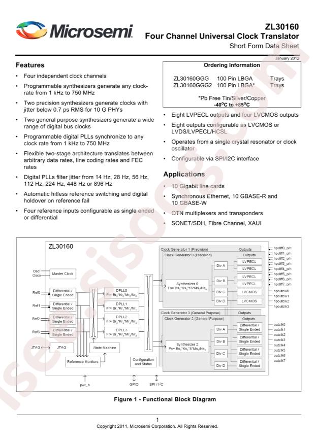ZL30160GGG2