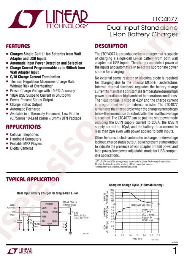LTC4077EDD#PBF