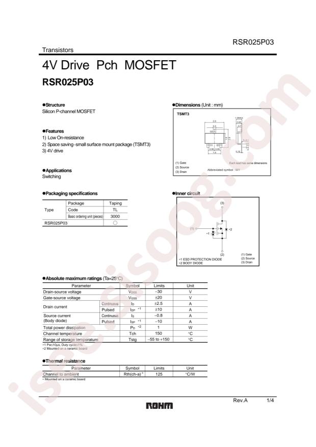RSR025P03TL