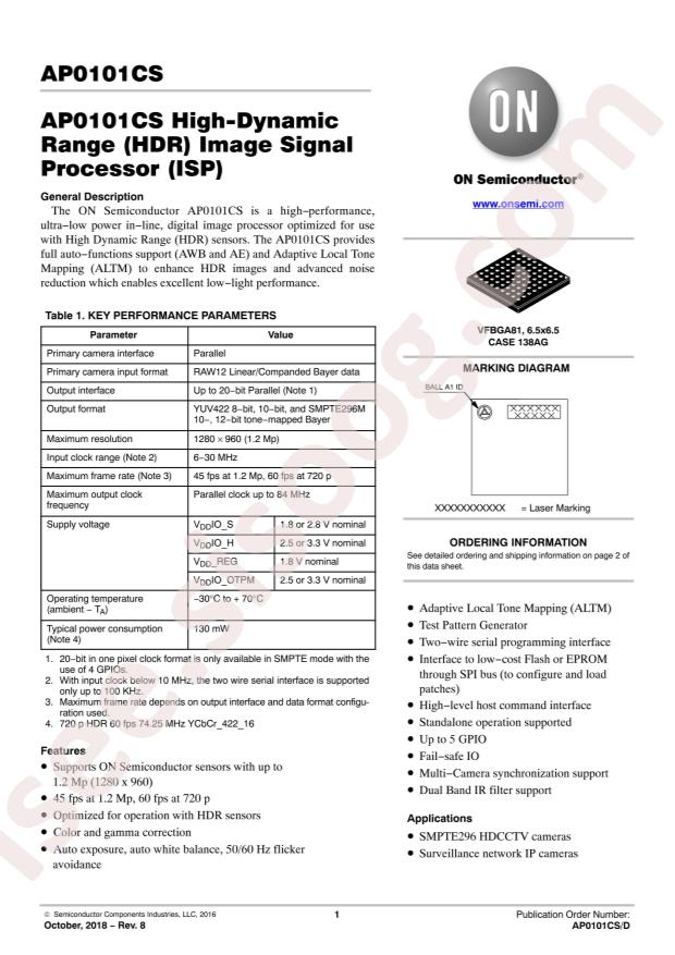 AP0101CS2L00SPGA0-DR1