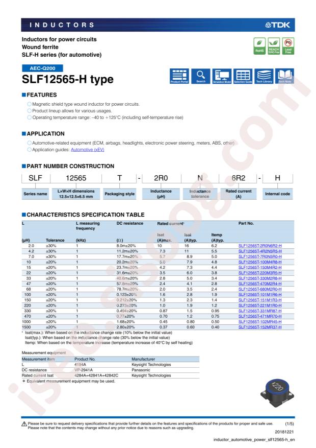 SLF12565T-220M3R5-H