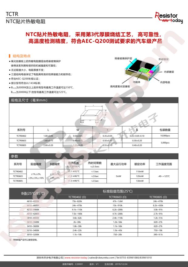 TCTR0603F100KF4050T