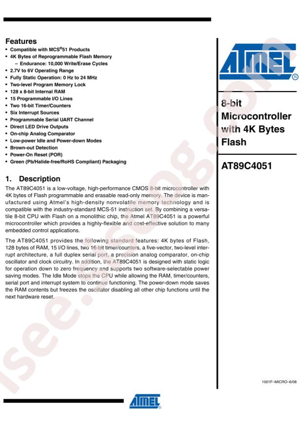 AT89C4051-24PU