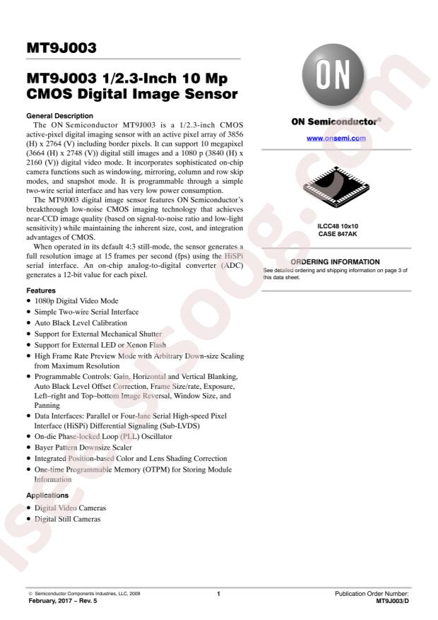 MT9J003I12STMV-DP