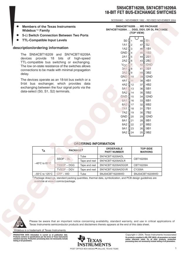 SN74CBT16209ADLR