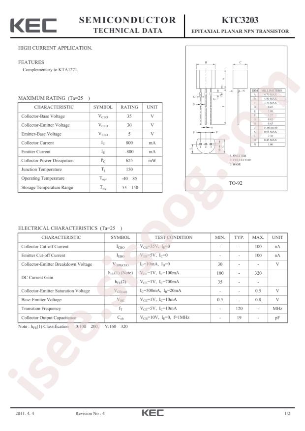 KTC3203-Y-AT/P