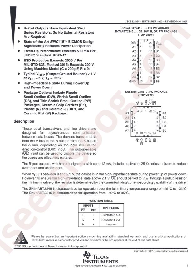 SN74ABT2245DWR