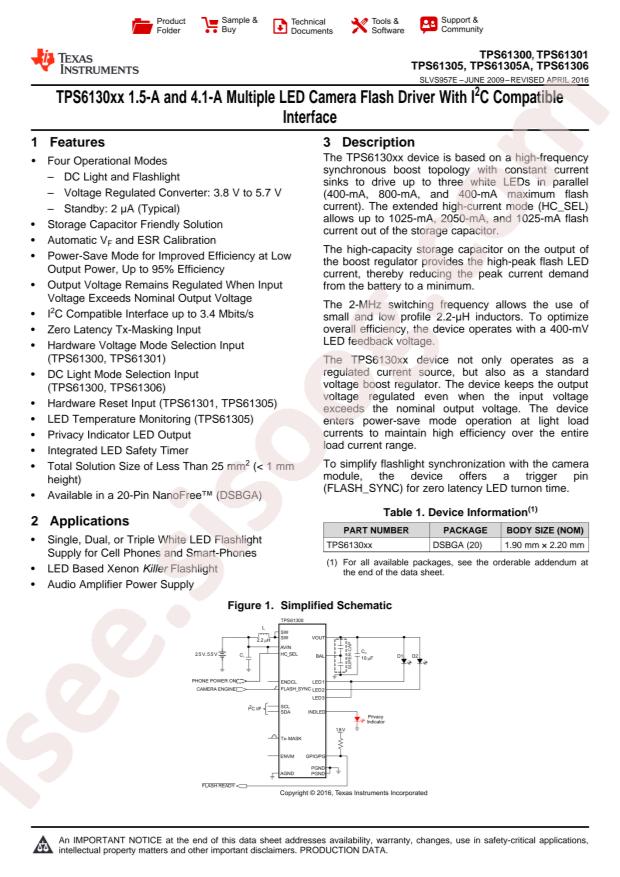 TPS61301YFFT