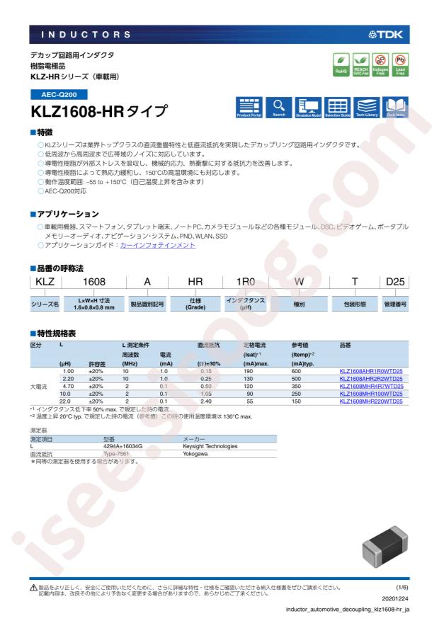 KLZ1608MHR100WTD25