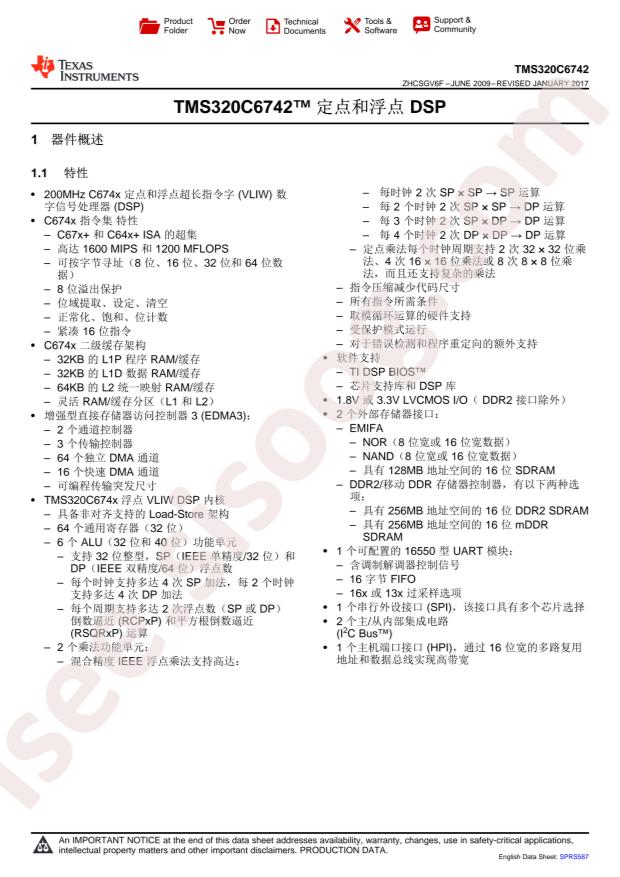 TMS320C6742EZWT2