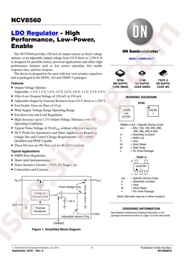 NCV8560SN130T1G