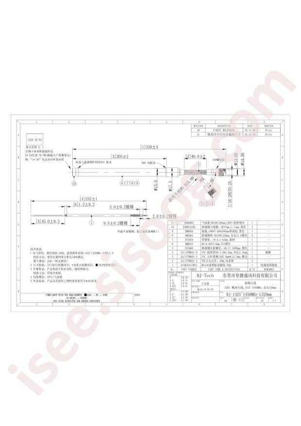 HJ-1425~1450MHz-L320mm