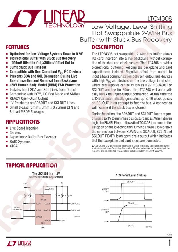LTC4308IMS8#PBF
