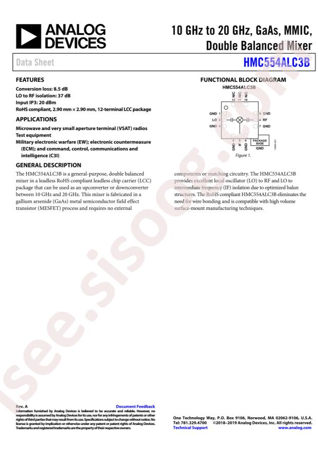 HMC554ALC3B