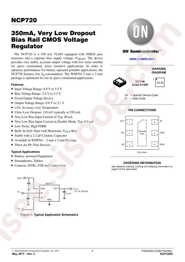 NCP720BMT105TBG