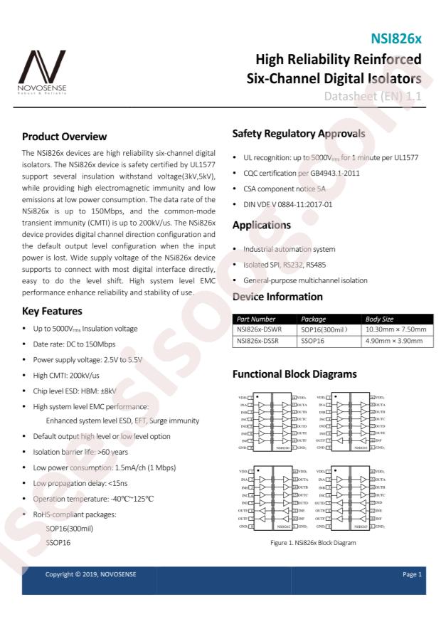 NSI8260W0- DSWR