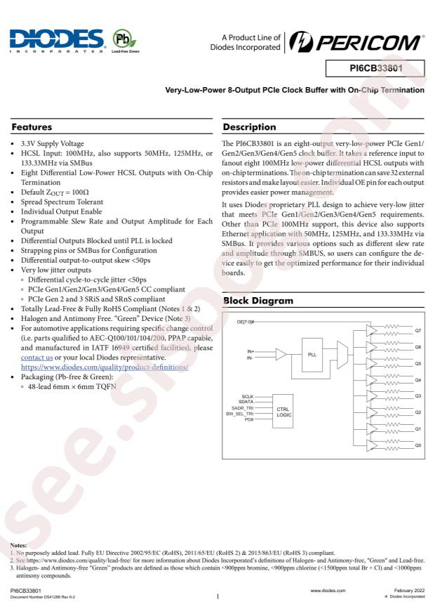 PI6CB33801ZLIEX