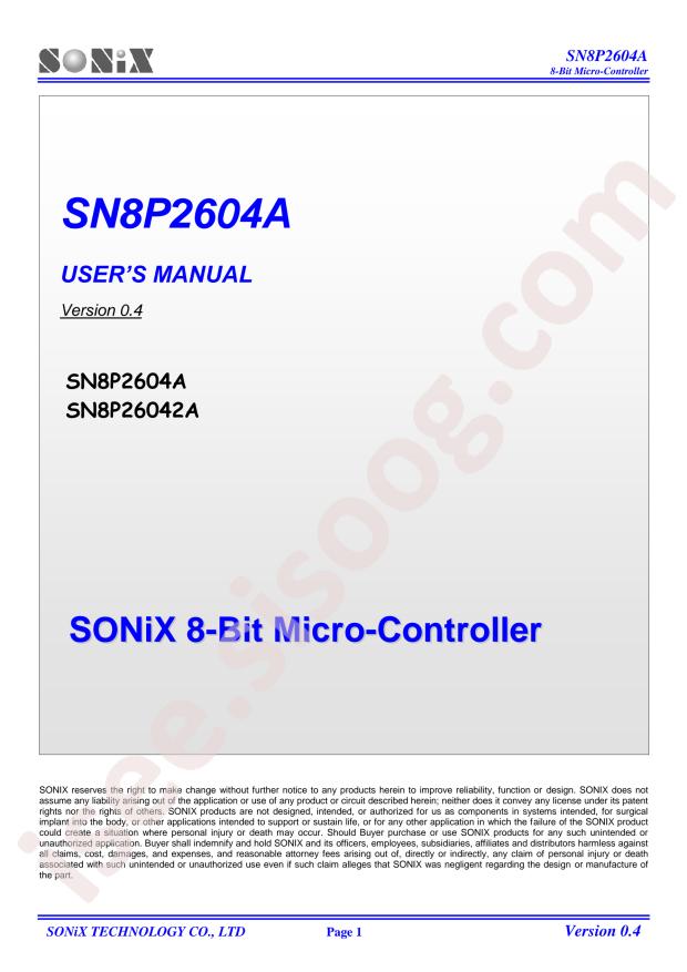 SN8P2604ASG