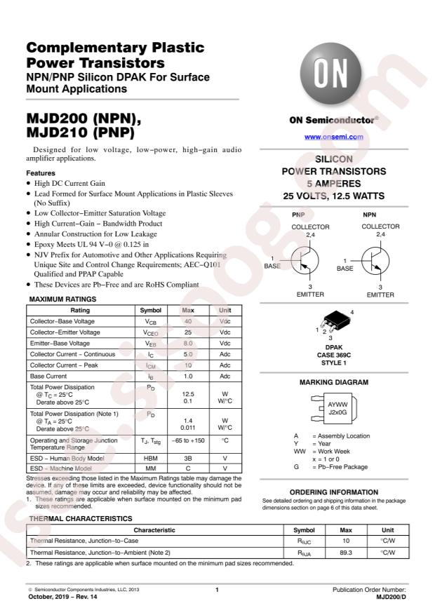 MJD210T4G