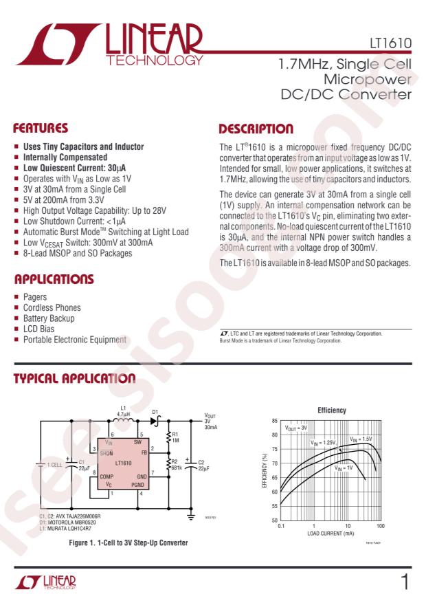 LT1610CS8#PBF